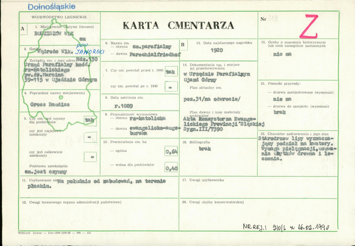 Karta cmentarza, skan nr 1