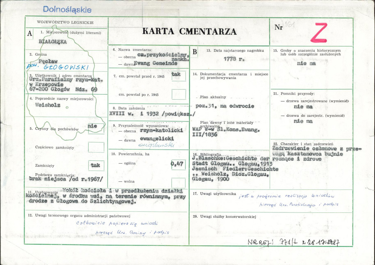 Karta cmentarza, skan nr 1