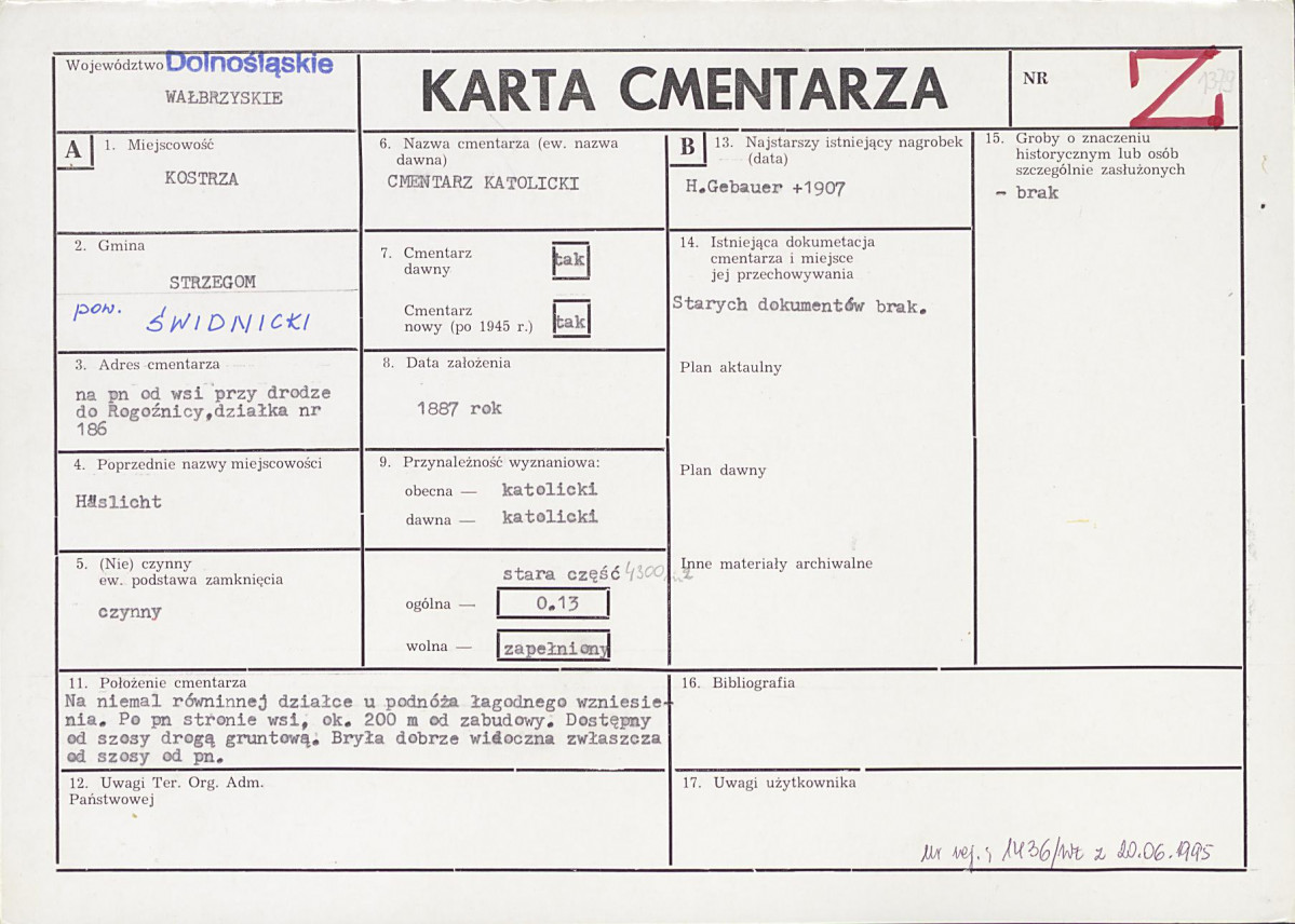 Karta cmentarza, skan nr 1