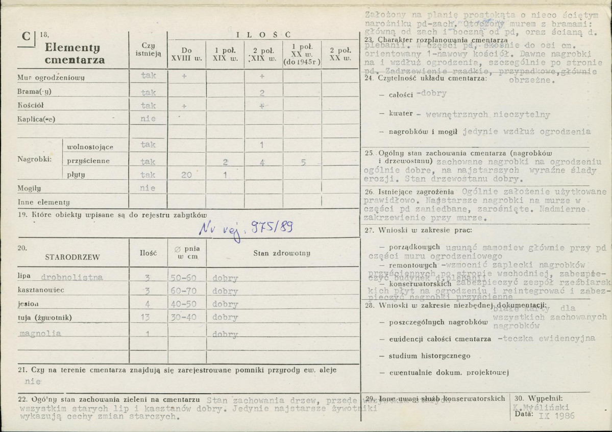 KC - Karta cmentarza, skan nr 2