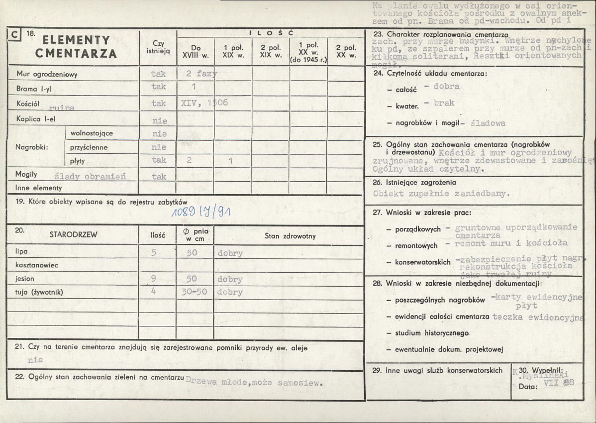 KC - Karta cmentarza, skan nr 2