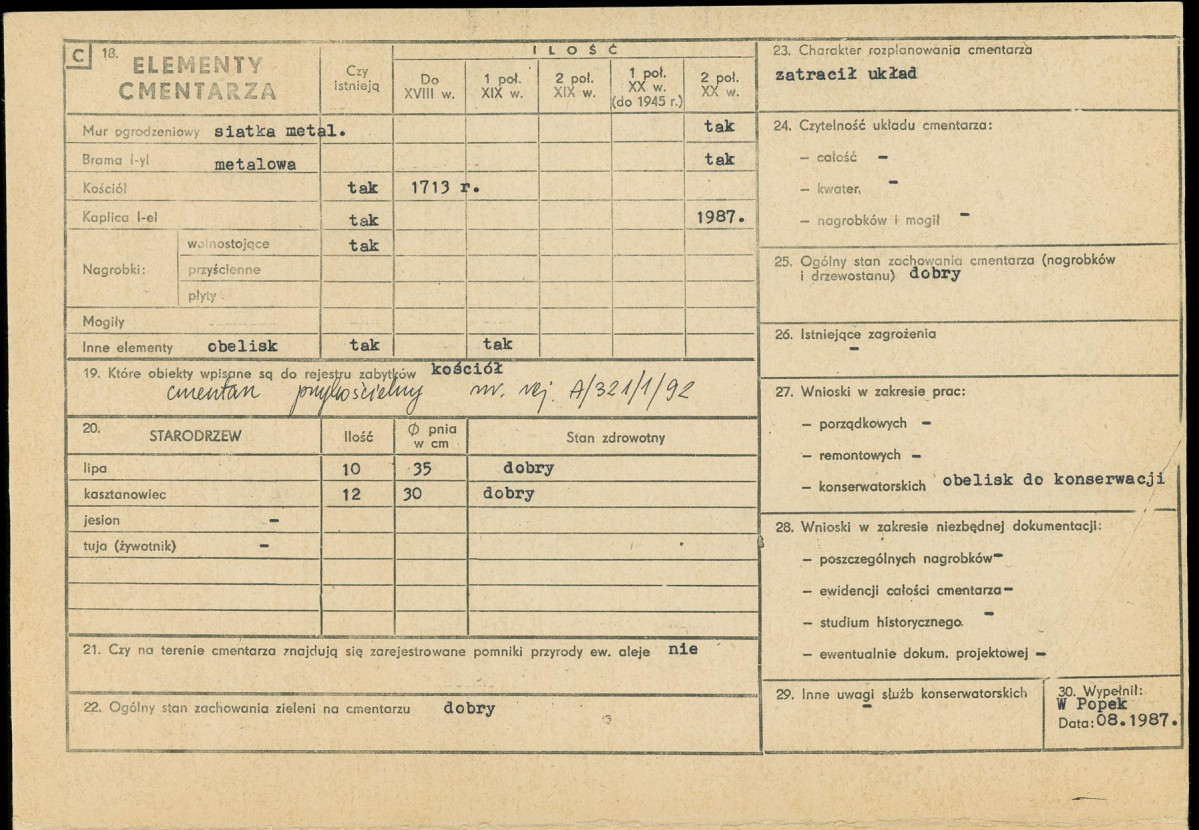 KC - Karta cmentarza, skan nr 2