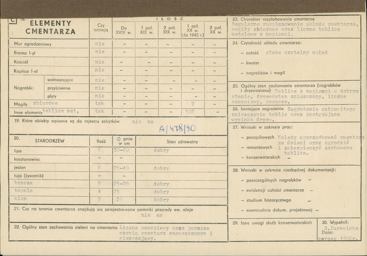 Karta cmentarza, skan nr 2