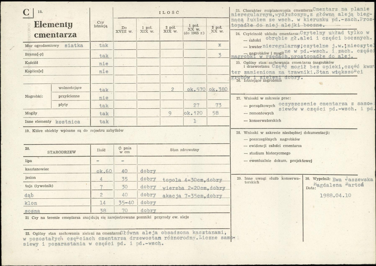 Karta cmentarza, skan nr 2