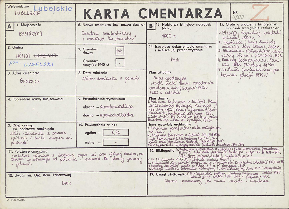 Karta cmentarza, skan nr 1
