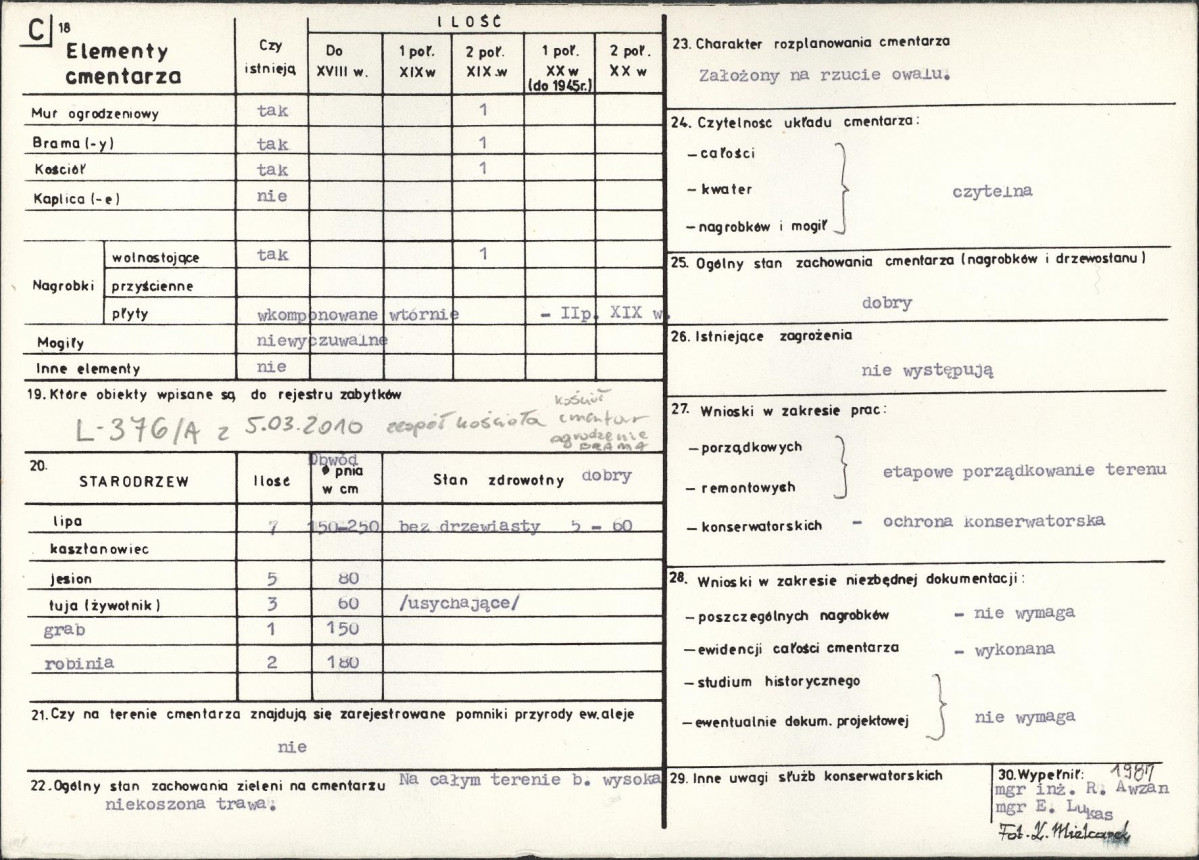 Karta cmentarza, skan nr 2