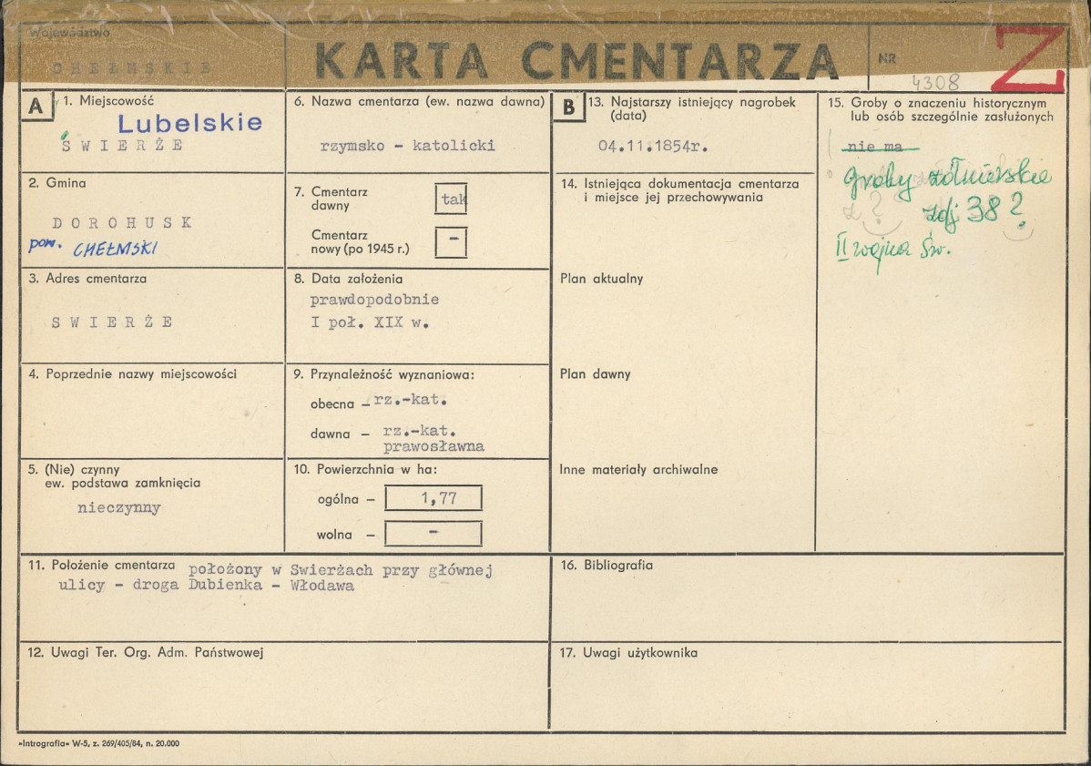 Karta cmentarza, skan nr 1