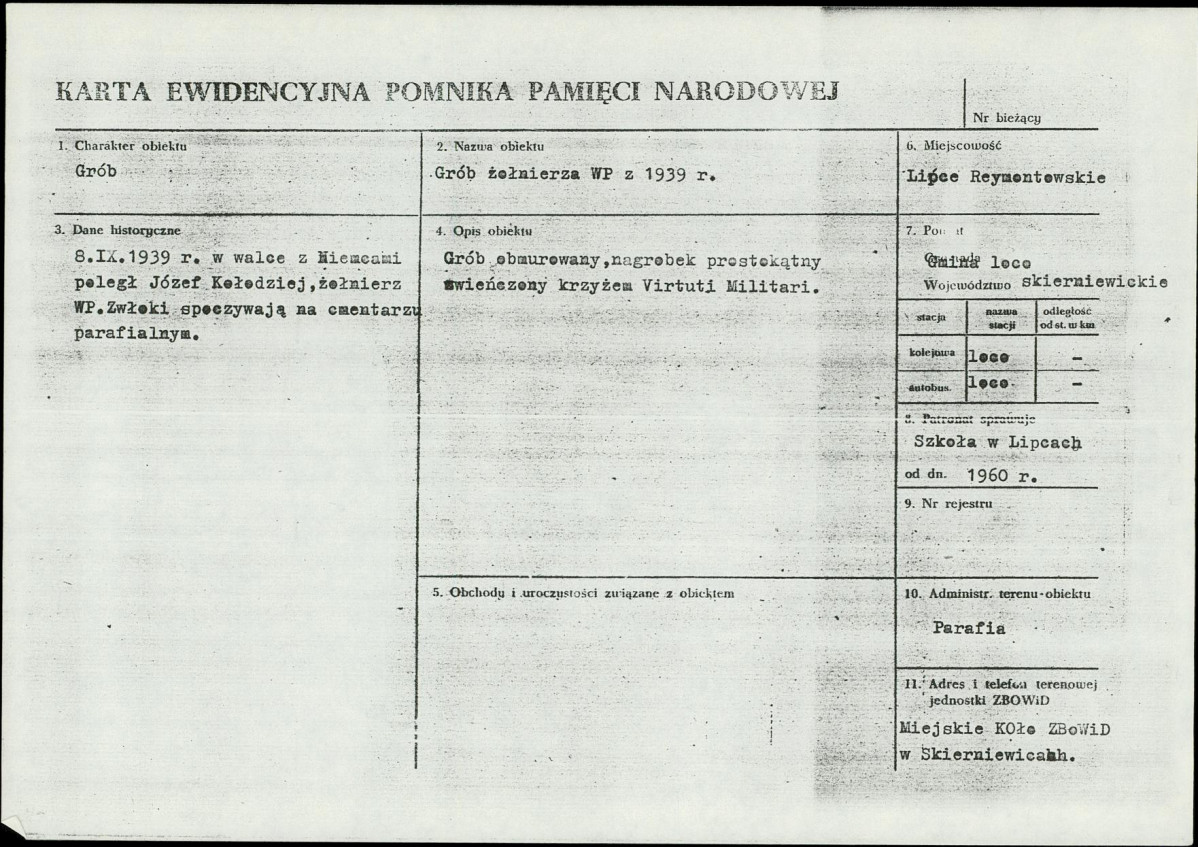 Karta cmentarza, skan nr 14