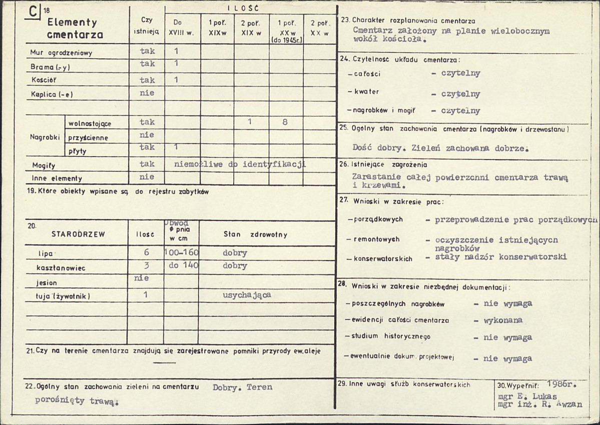 Karta cmentarza, skan nr 2
