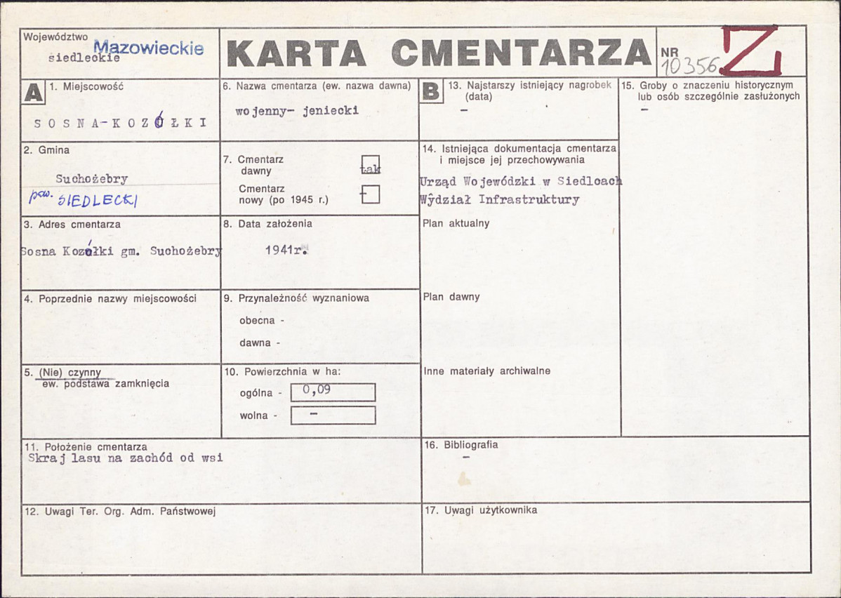 Karta cmentarza, skan nr 1