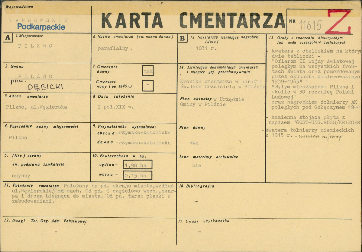 Karta cmentarza, skan nr 1