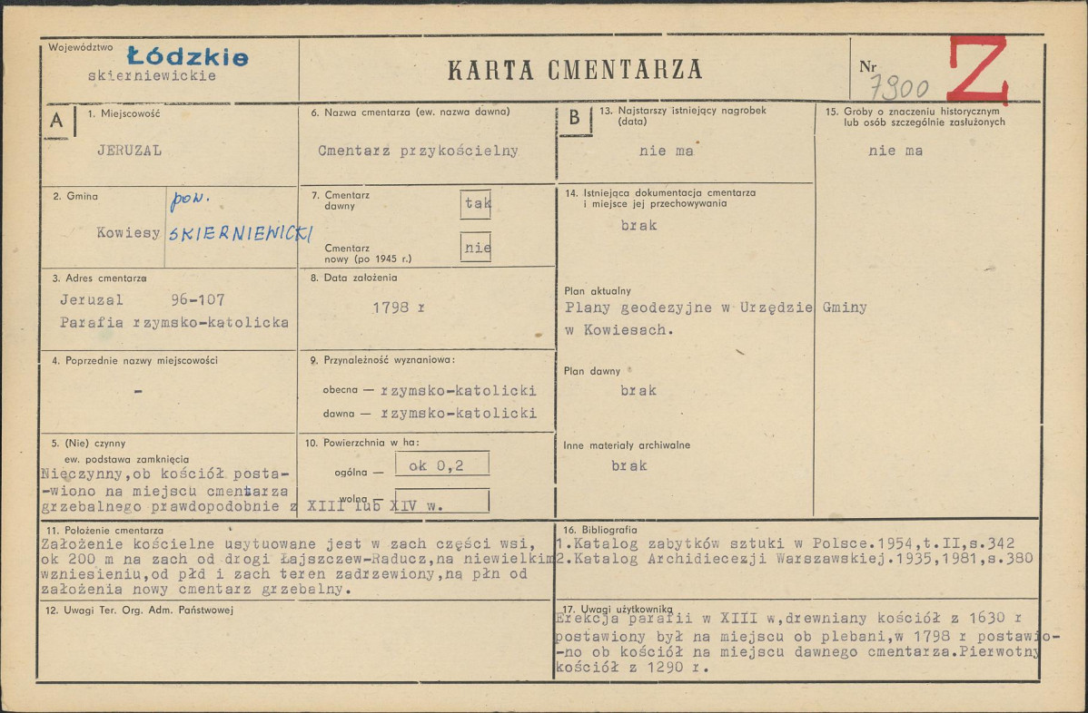 Karta cmentarza, skan nr 1