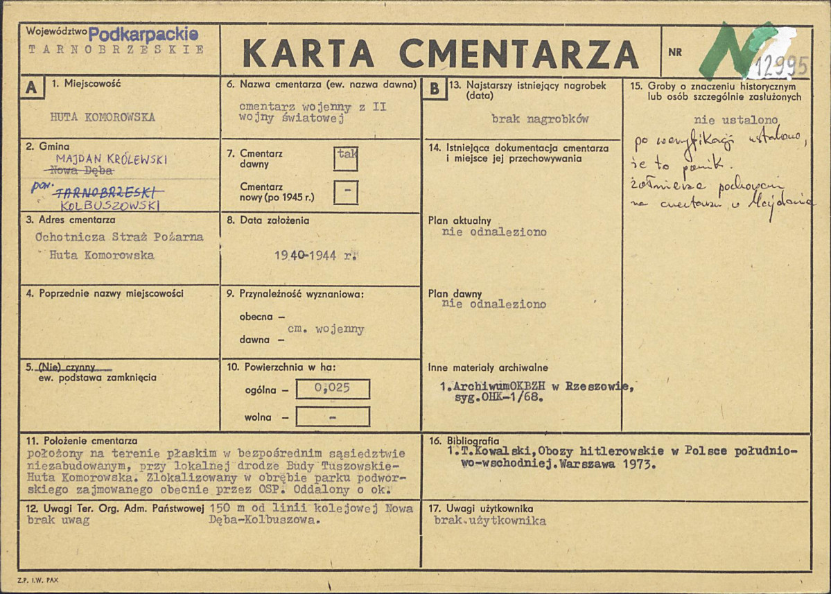 Karta cmentarza, skan nr 1