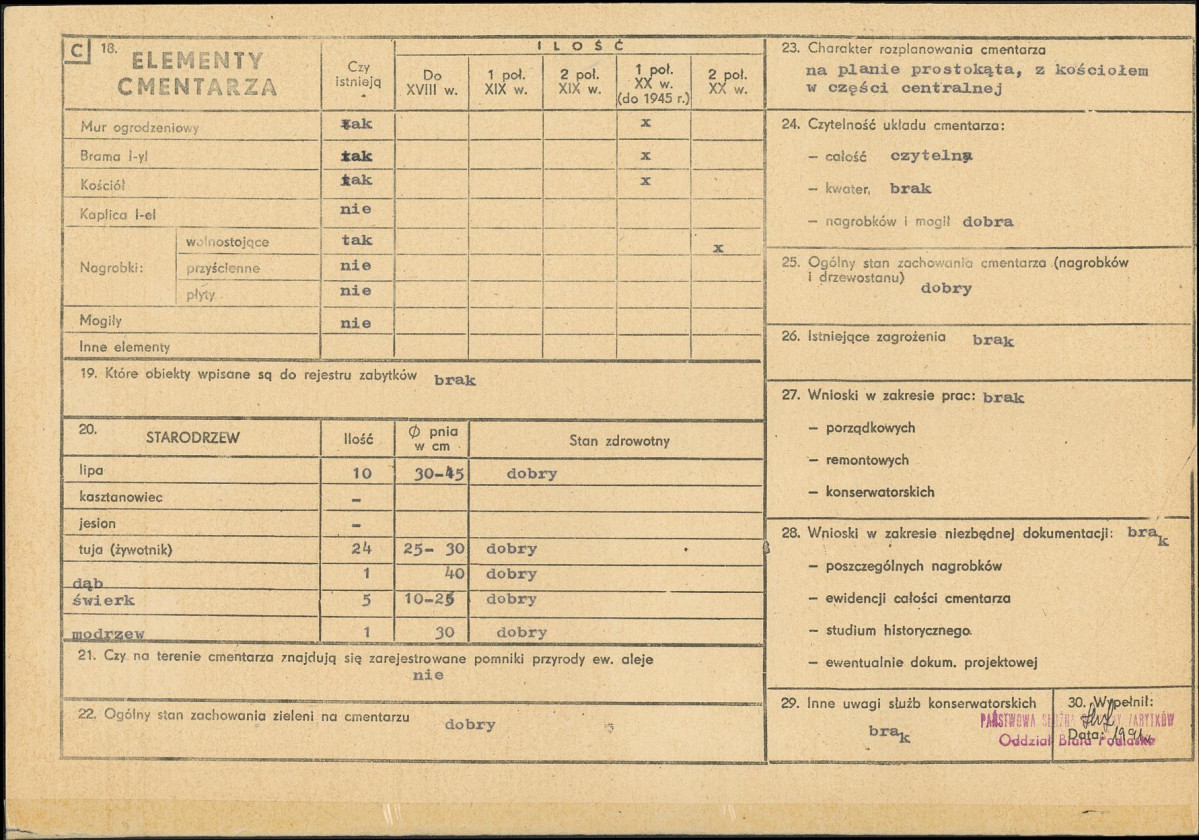 Karta cmentarza, skan nr 2
