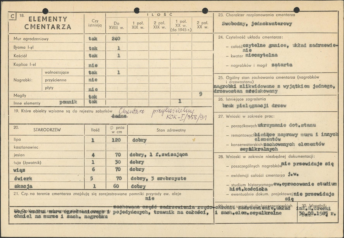 Karta cmentarza, skan nr 2