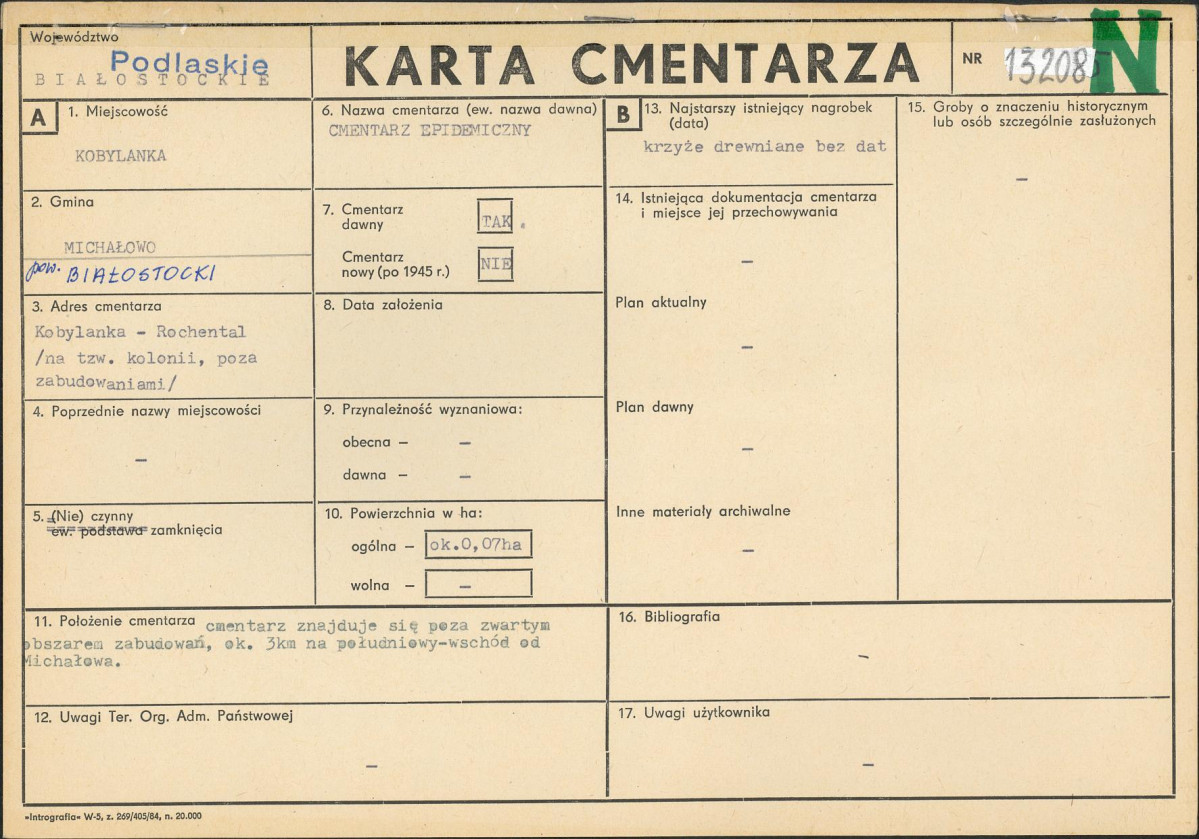 Karta cmentarza, skan nr 1