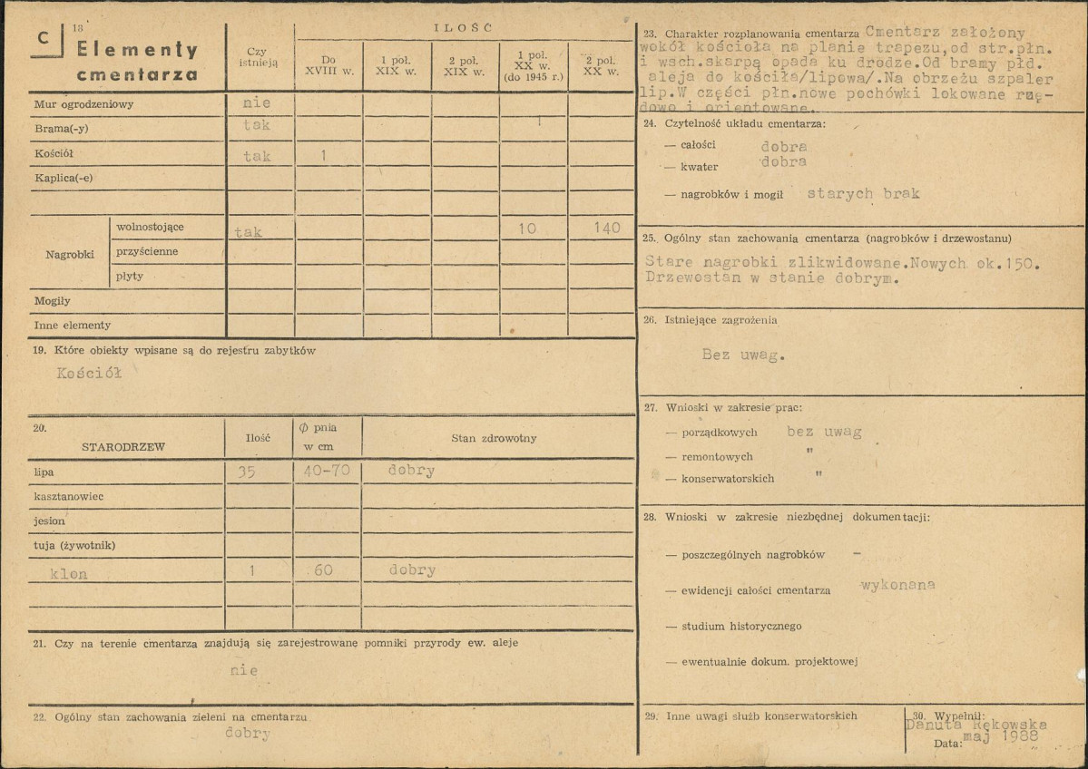Karta cmentarza, skan nr 2
