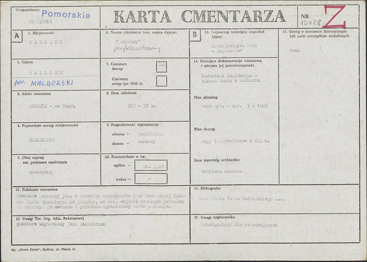 Karta cmentarza, skan nr 1