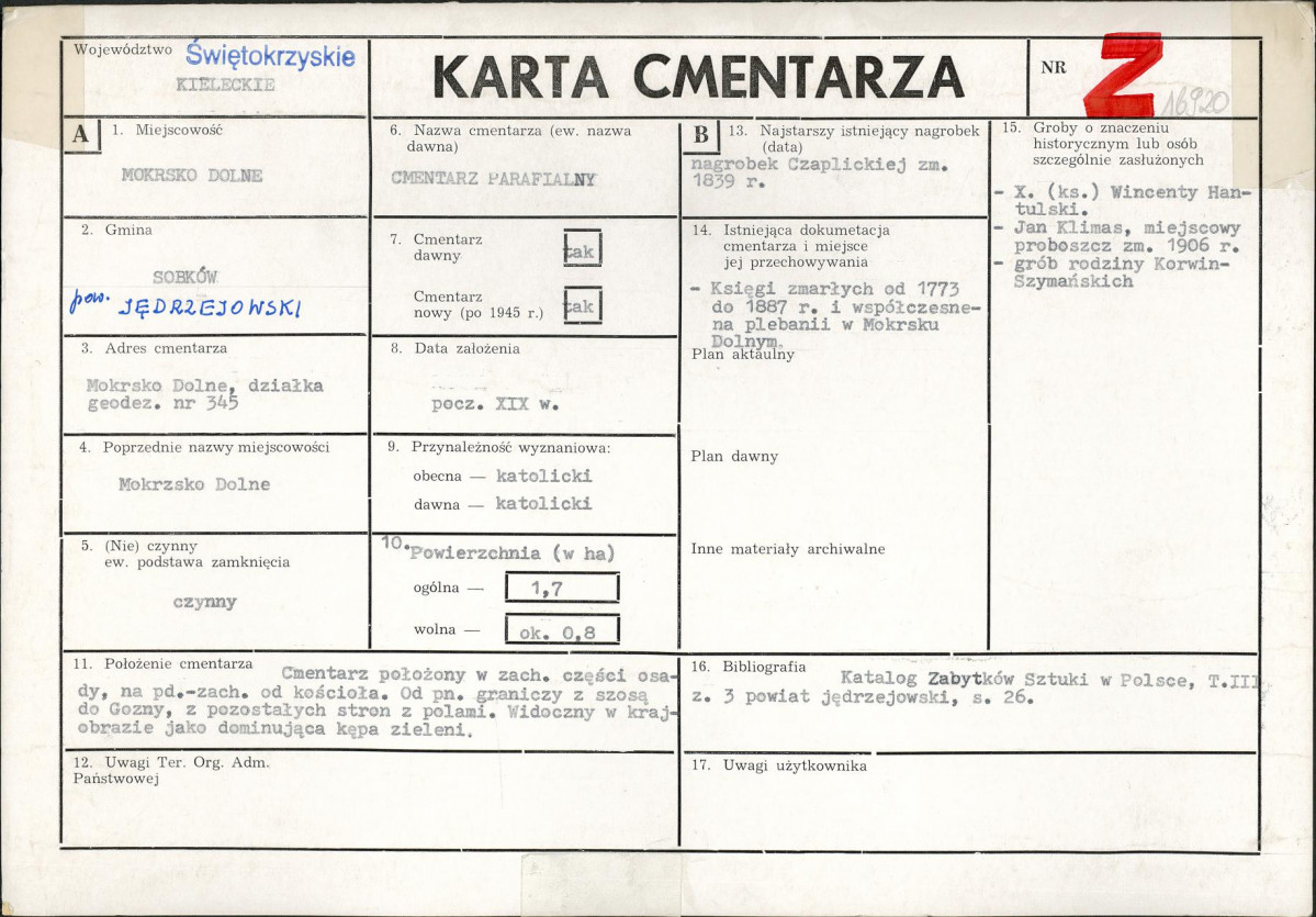 Karta cmentarza, skan nr 1