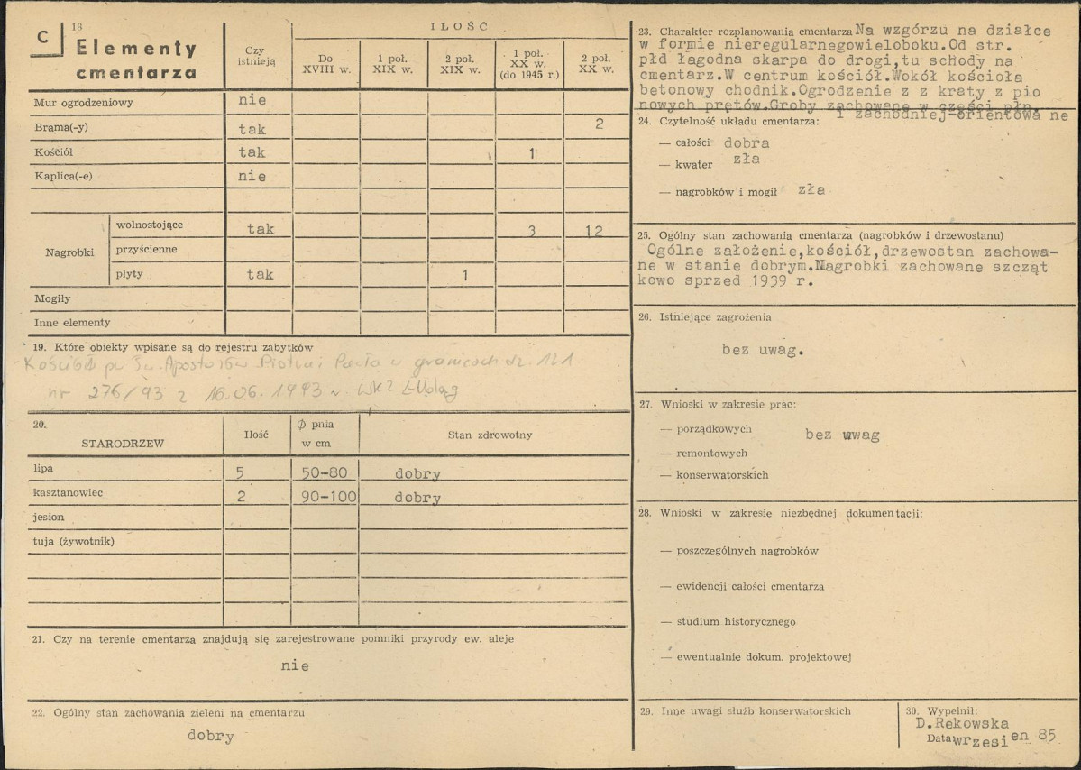 KC - Karta cmentarza, skan nr 2