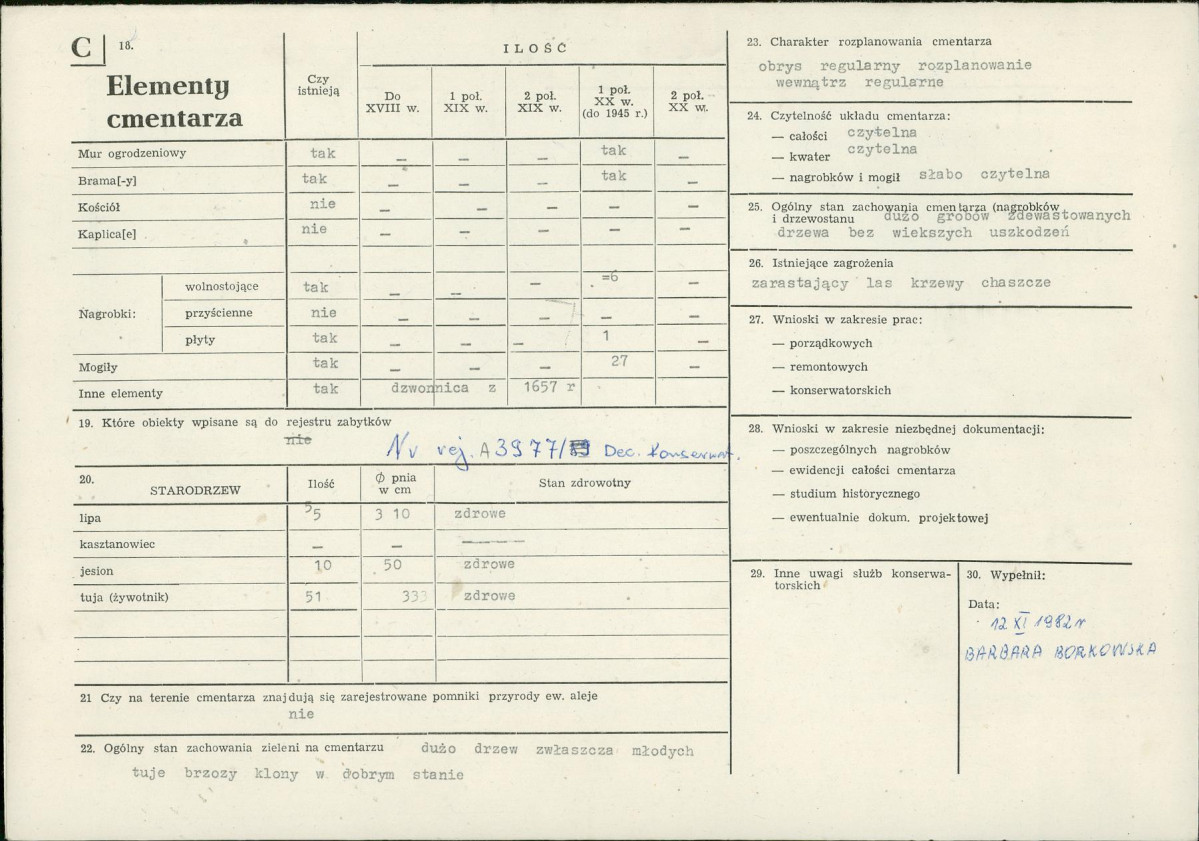 Karta cmentarza, skan nr 2