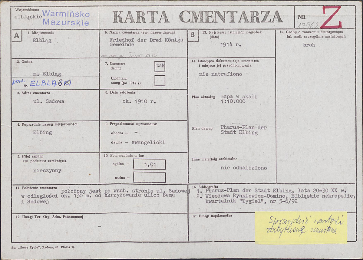 Karta cmentarza, skan nr 1