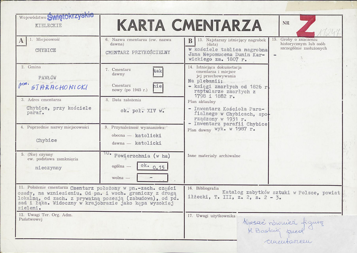 Karta cmentarza, skan nr 1