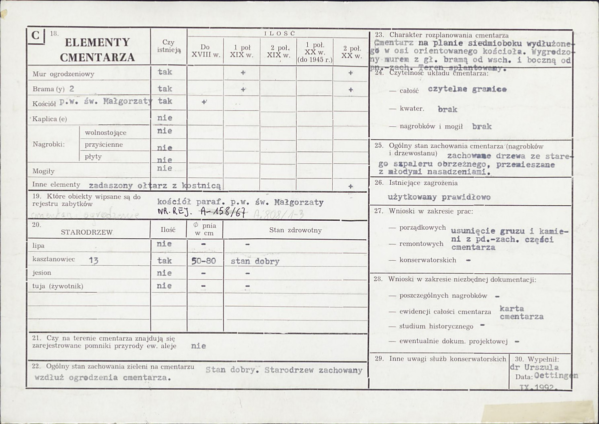 Karta cmentarza, skan nr 2