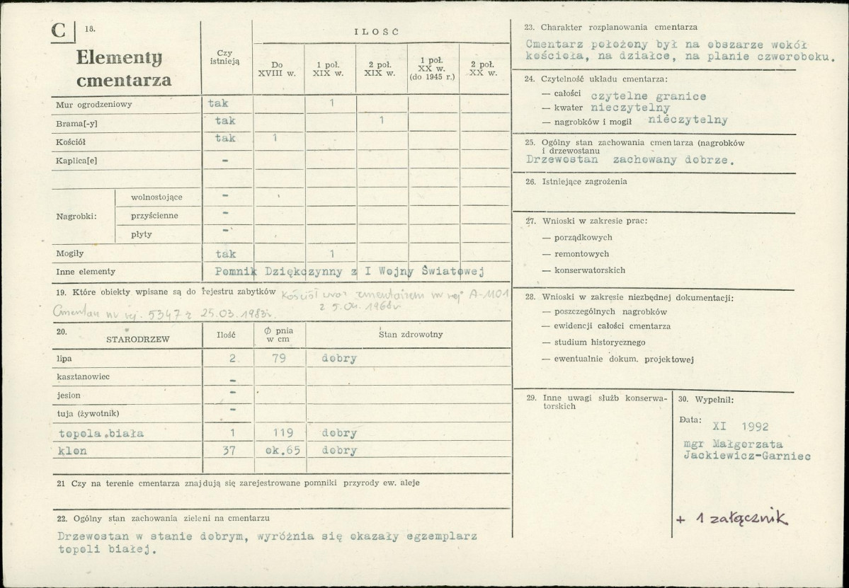 Karta cmentarza, skan nr 2