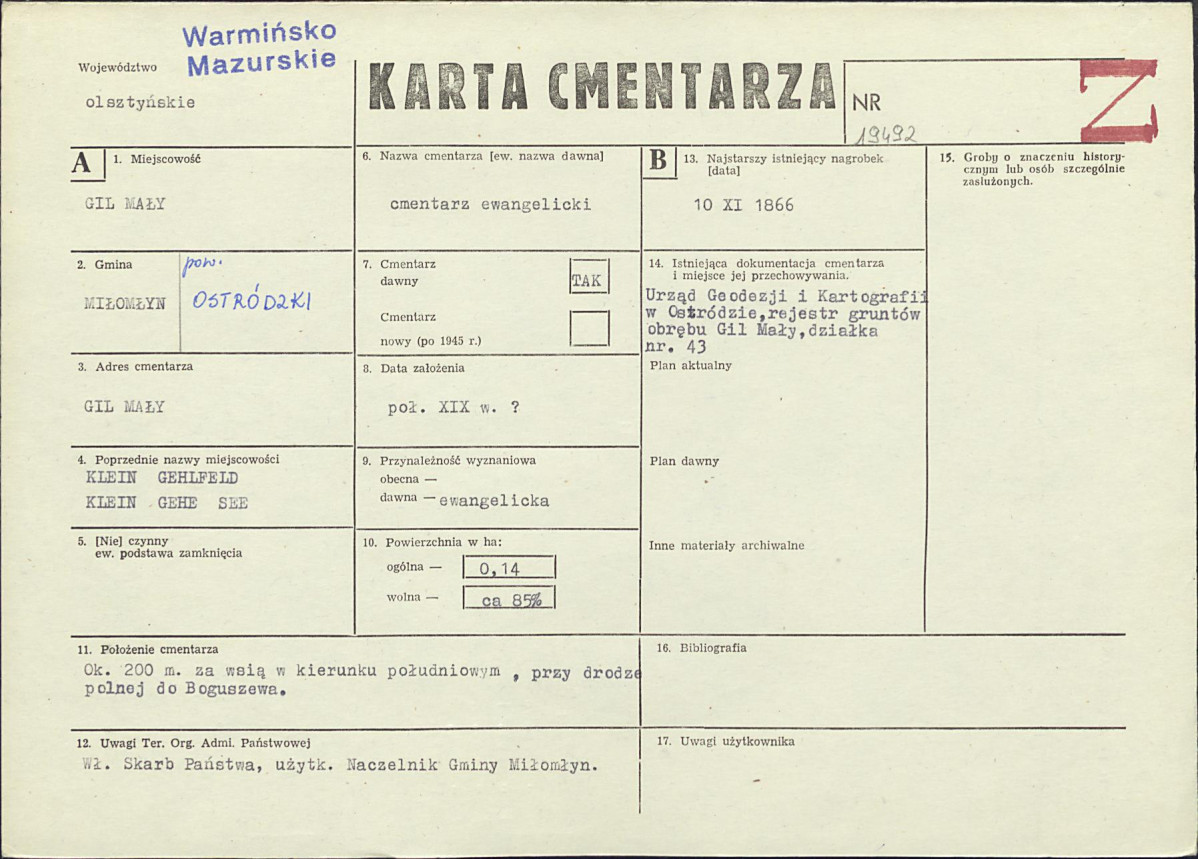 Karta cmentarza, skan nr 1