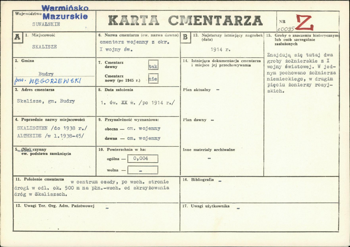 Karta cmentarza, skan nr 1