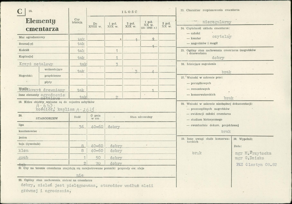 Karta cmentarza, skan nr 2