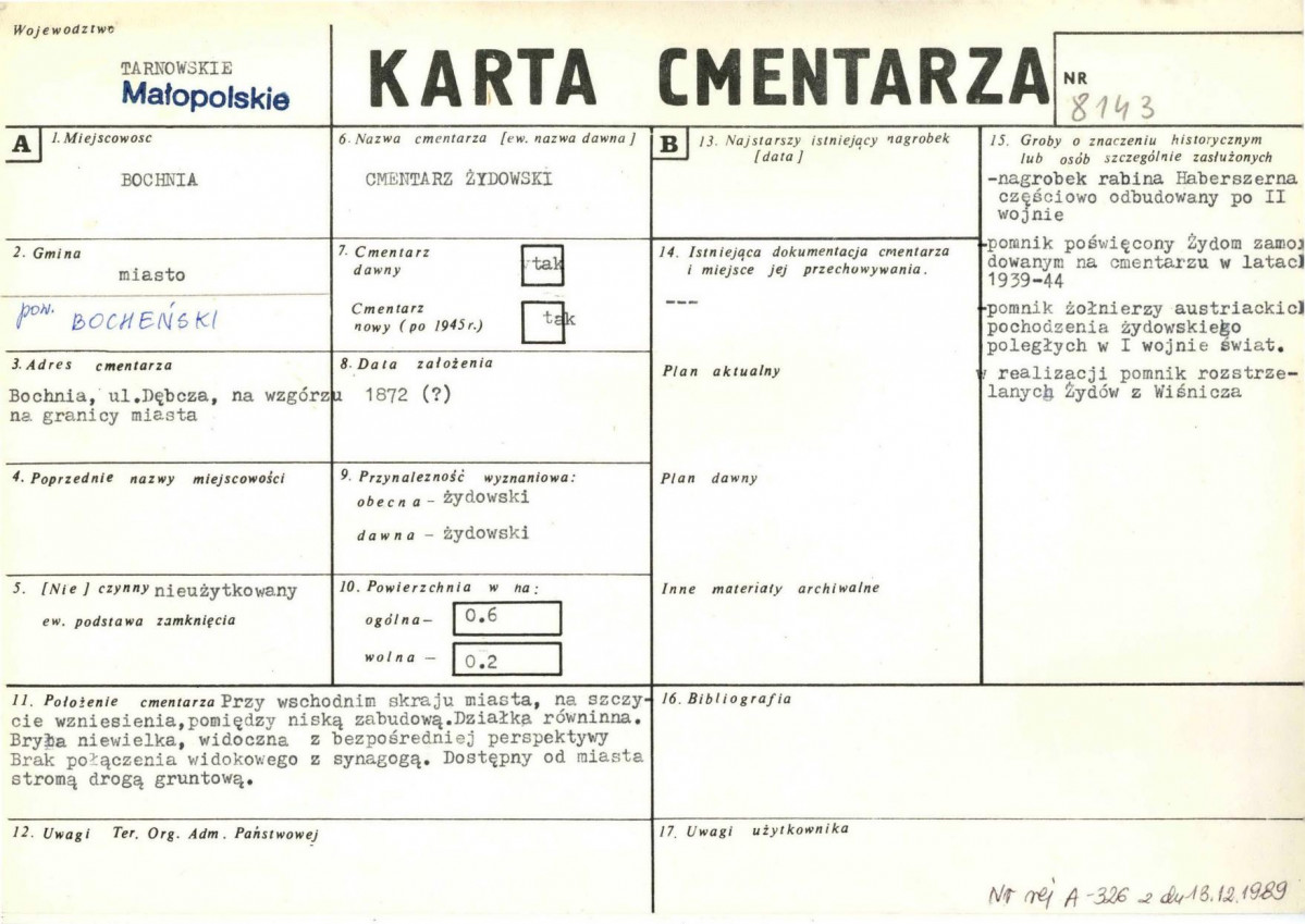 Karta cmentarza, skan nr 1