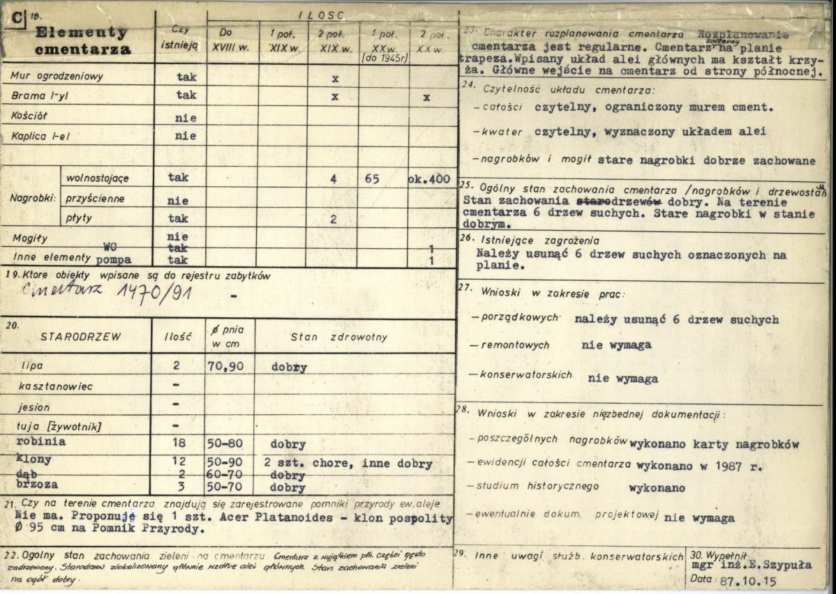 KC - Karta cmentarza, skan nr 2
