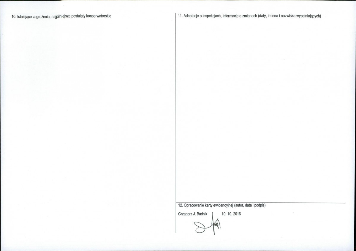 Karta obiektu niewpisanego do rejestru, skan nr 2