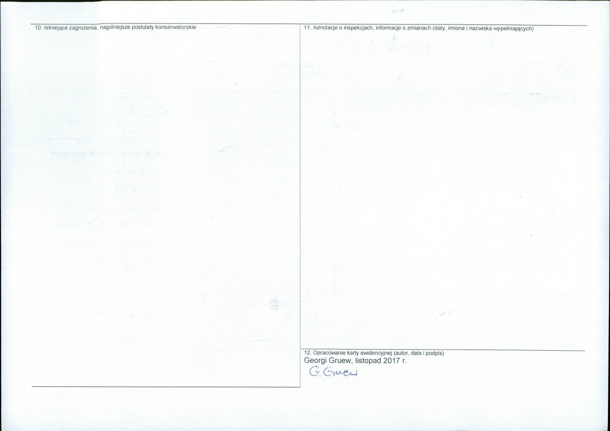 KEZN - Karta obiektu niewpisanego do rejestru, skan nr 2