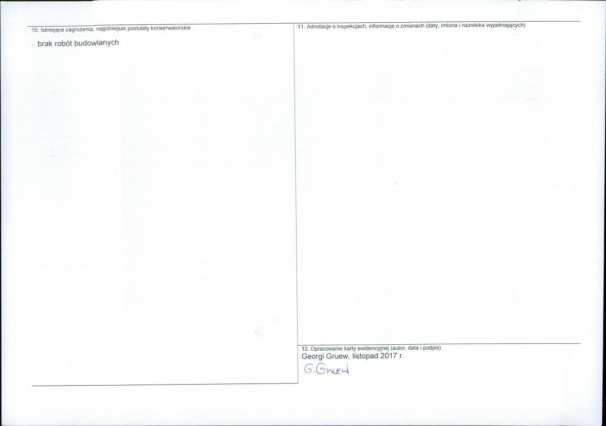 KEZN - Karta obiektu niewpisanego do rejestru, skan nr 2