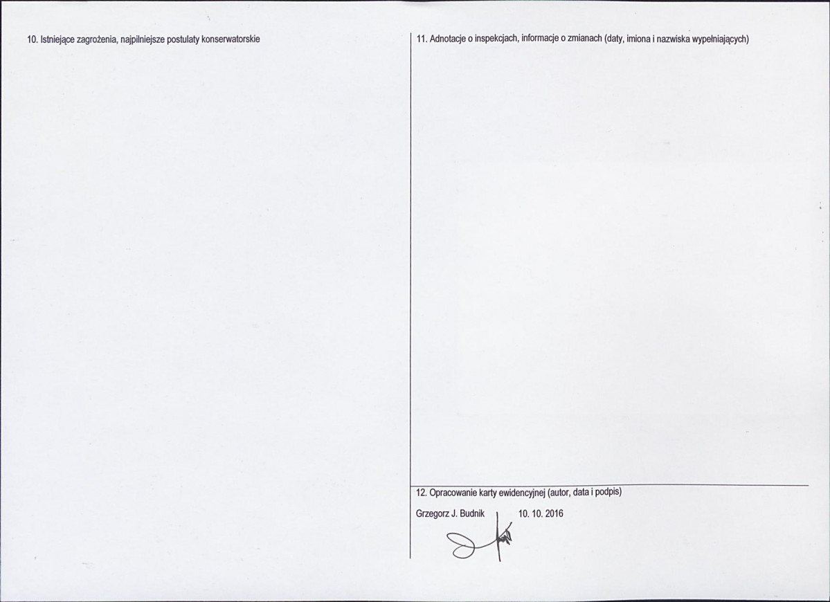 Karta obiektu niewpisanego do rejestru, skan nr 2