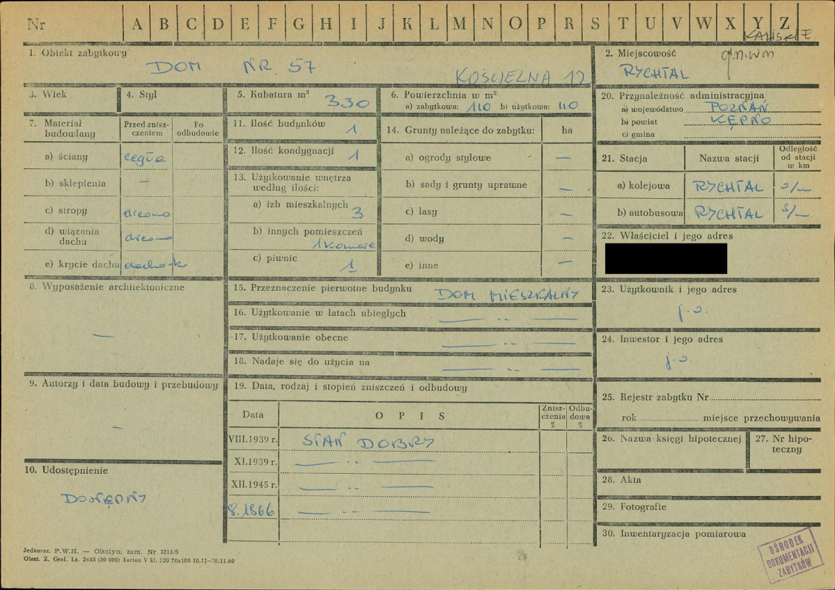 KZ - Karta zielona, skan nr 1