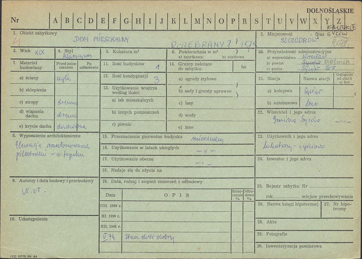 KZ - Karta zielona, skan nr 1