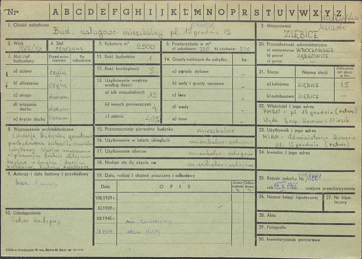 KZ - Karta zielona, skan nr 1