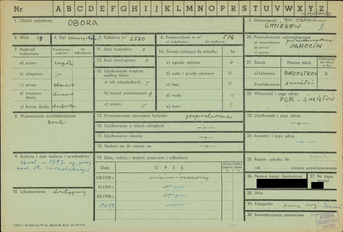 KZ - Karta zielona, skan nr 1