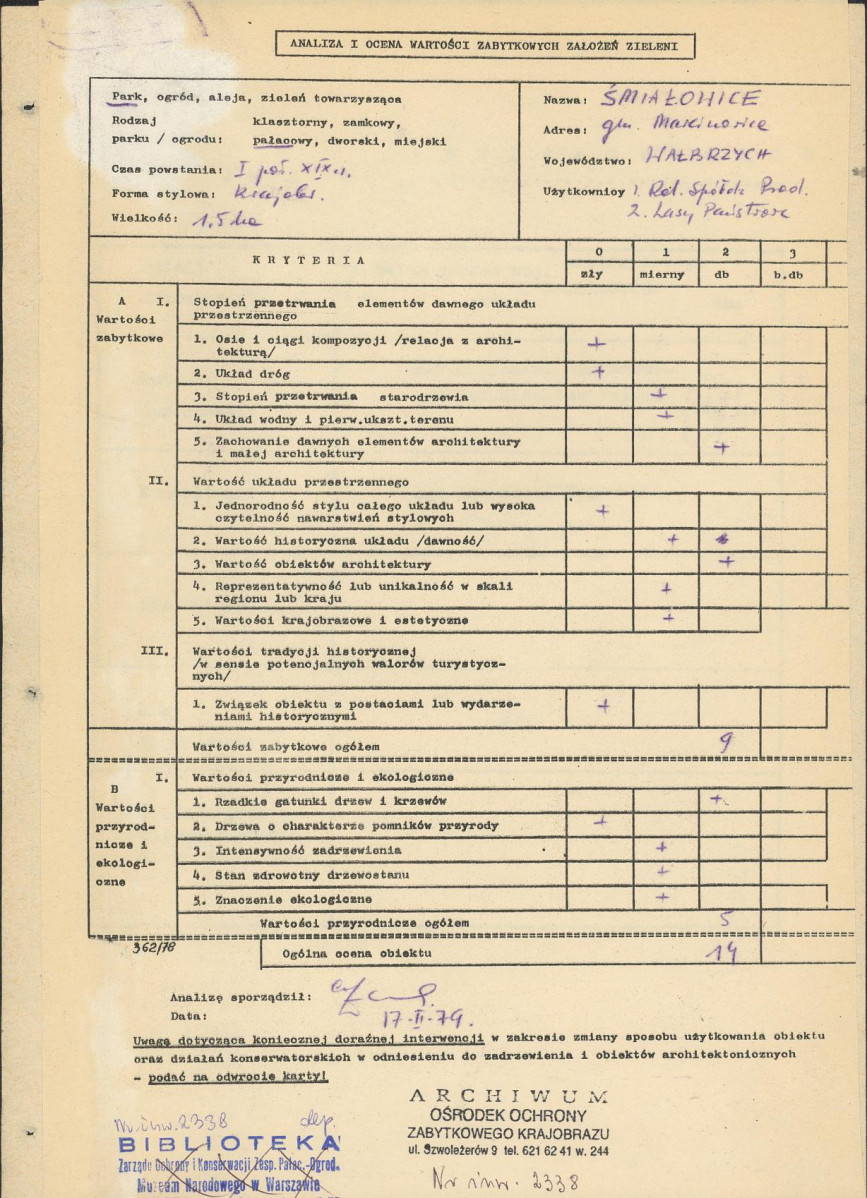 Ewidencja parkowa, skan nr 2