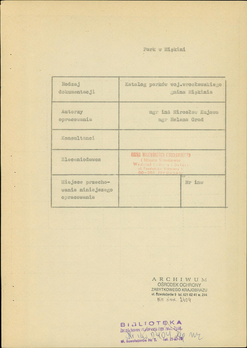 Ewidencja parkowa, skan nr 3