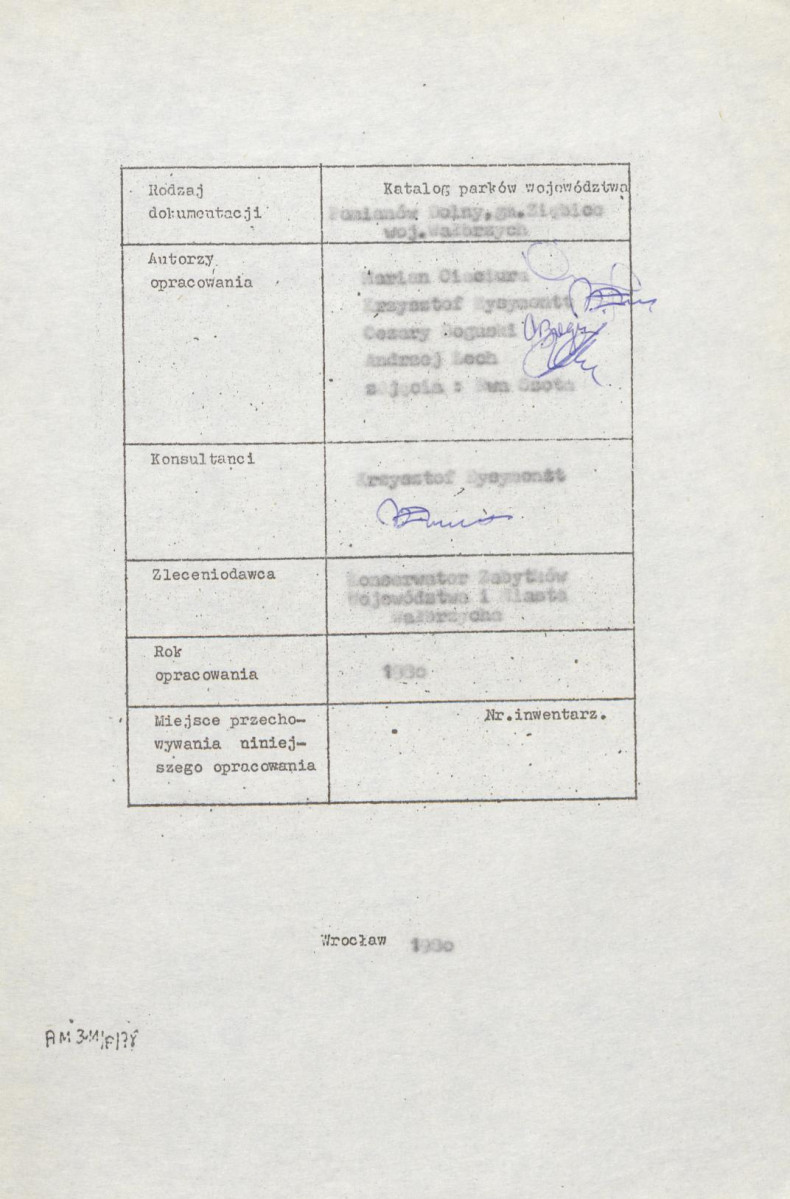 EP - Ewidencja parkowa, skan nr 6