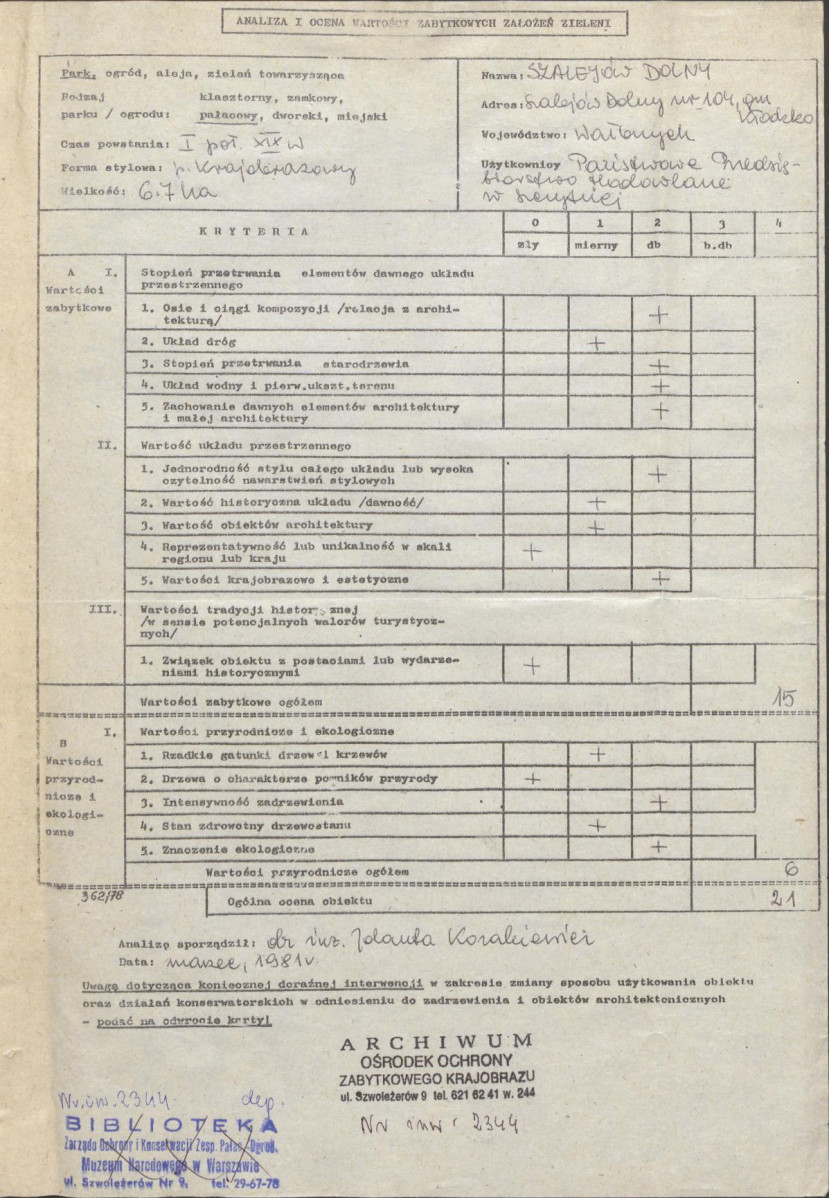 Ewidencja parkowa, skan nr 2