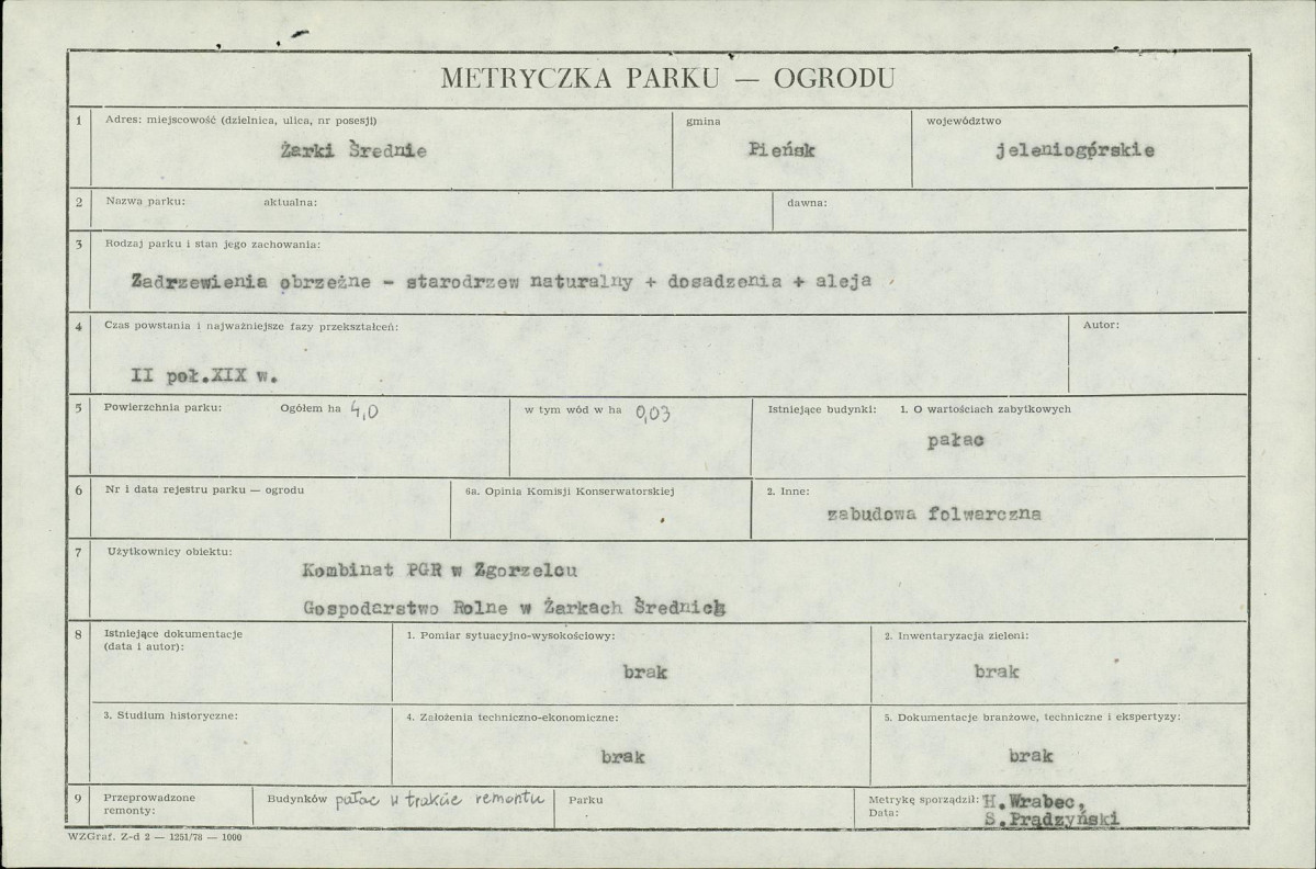 EP - Ewidencja parkowa, skan nr 5