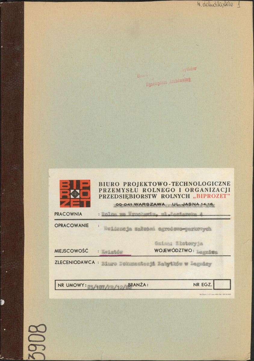 EP - Ewidencja parkowa, skan nr 1