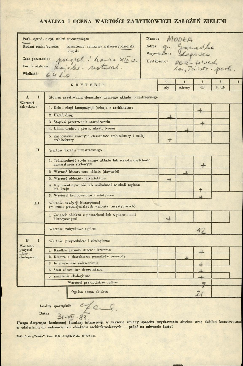 EP - Ewidencja parkowa, skan nr 3