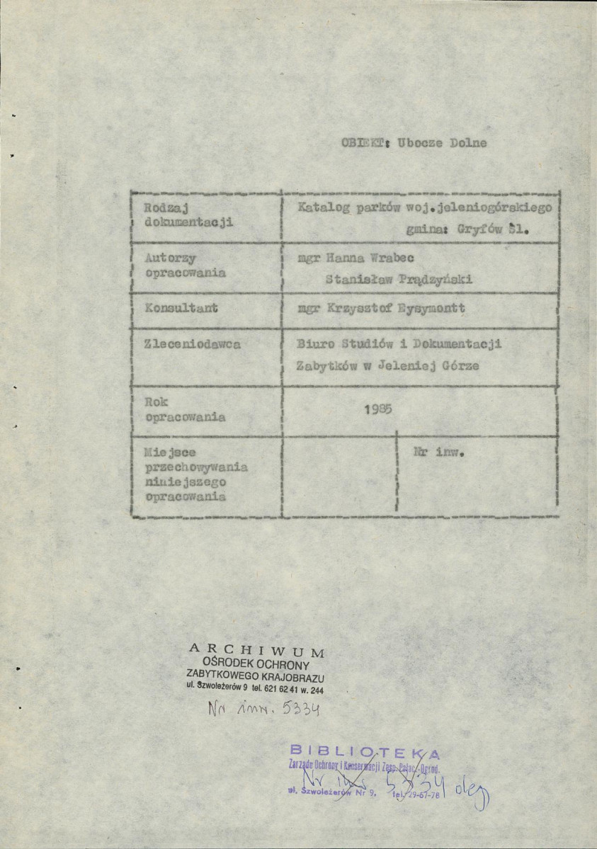 EP - Ewidencja parkowa, skan nr 5